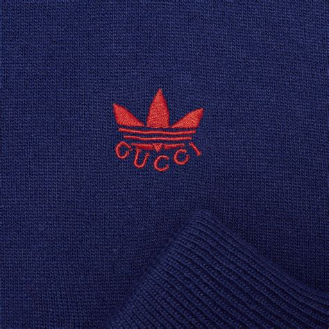 Felpa adidas x Gucci in lana in blu scuro .